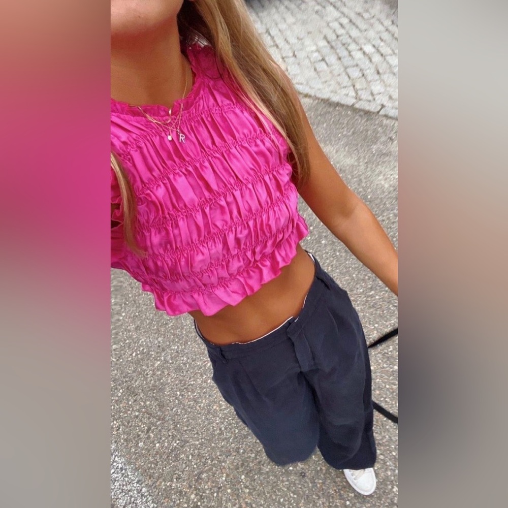 Pink Ruched Zara Top